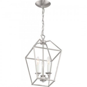 Quoizel AVY5203BN Aviary Pendant Ceiling Lighting, 3-Light, 180 Watts, Brushed Nickel (Showroom Display for Sale))