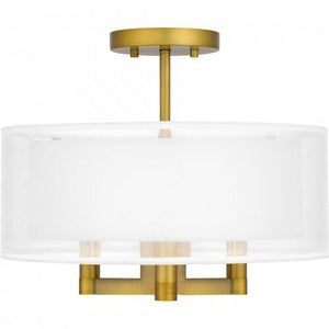 Quoizel QSF5576AB Quoizel Semi-Flush Mount Semi flush 3 lights aged brass Semi-Flush Mount