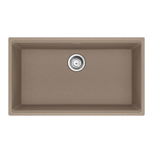 FRANKE MAG11029-OYS-S Maris Undermount 31-in x 17.81-in Granite Single Bowl Kitchen Sink in Oyster In Oyster