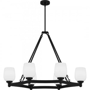 Quoizel PNG638MBK Penning Linear chandelier 6 lights matte black Island Light