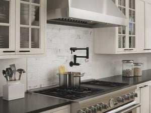 Pfister Matte Black 2-handle Pot Filler Faucet GT533-PFB
