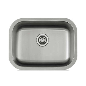 LENOVA SS-ADA-S23 Undermount Single Bowl 23 x 18 5-1/2 - Brushed Satin UNDERMOUNT KITCHEN SINK Kitchen,Kitchen Sinks,Undermount Sinks, Lenova ADA and Specialty Stainless Steel Kitchen Sink