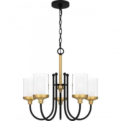 Quoizel ROW5022MBK Rowland Chandelier 5 lights matte black Chandelier