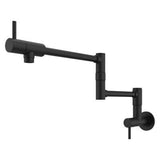Lita 2-Handle 1-Hole Potfiller Kitchen Faucet in Matte Black