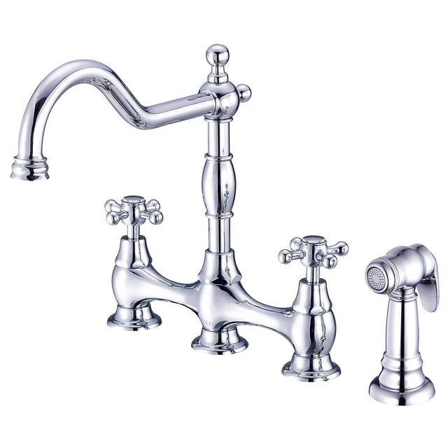 Gerber D404457BS Satin Black Opulence Two Handle Bridge Faucet