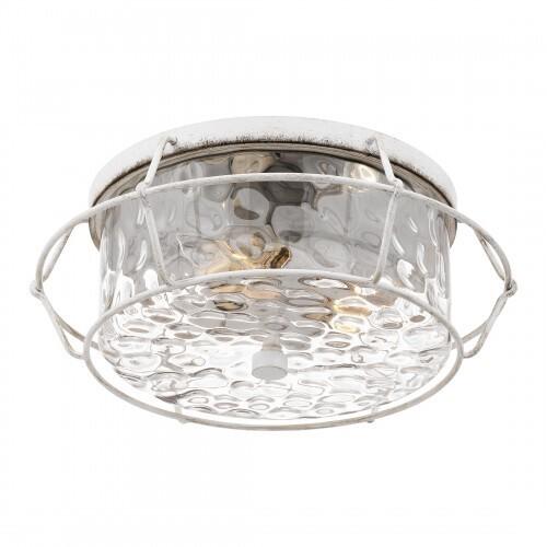 Quoizel QFL5338AWH Farragut Flushmount 3 lights antique white Semi-Flush Mount