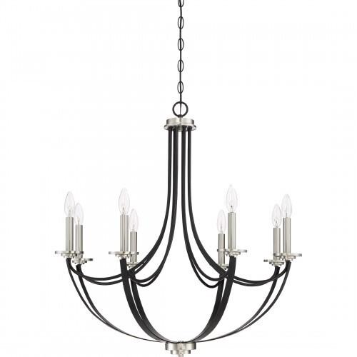 Quoizel ANA5008K Alana 8 light chandelier mystic blk Chandelier