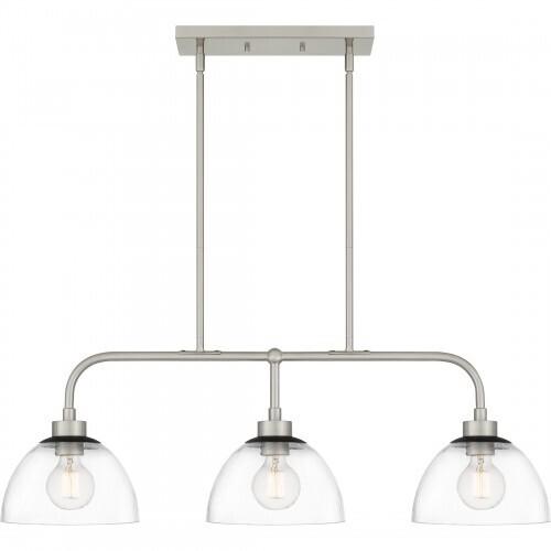 Quoizel HLY336BN Halsey Island 3 lights brushed nickel Island Light