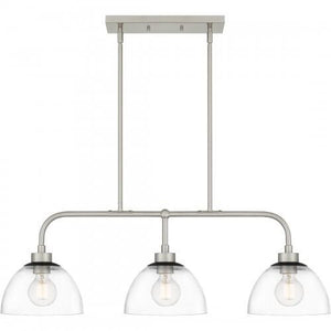 Quoizel HLY336BN Halsey Island 3 lights brushed nickel Island Light