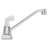 Pfirst Series 2-Handle Kitchen Faucet with White Side Spray in Polished Chrome