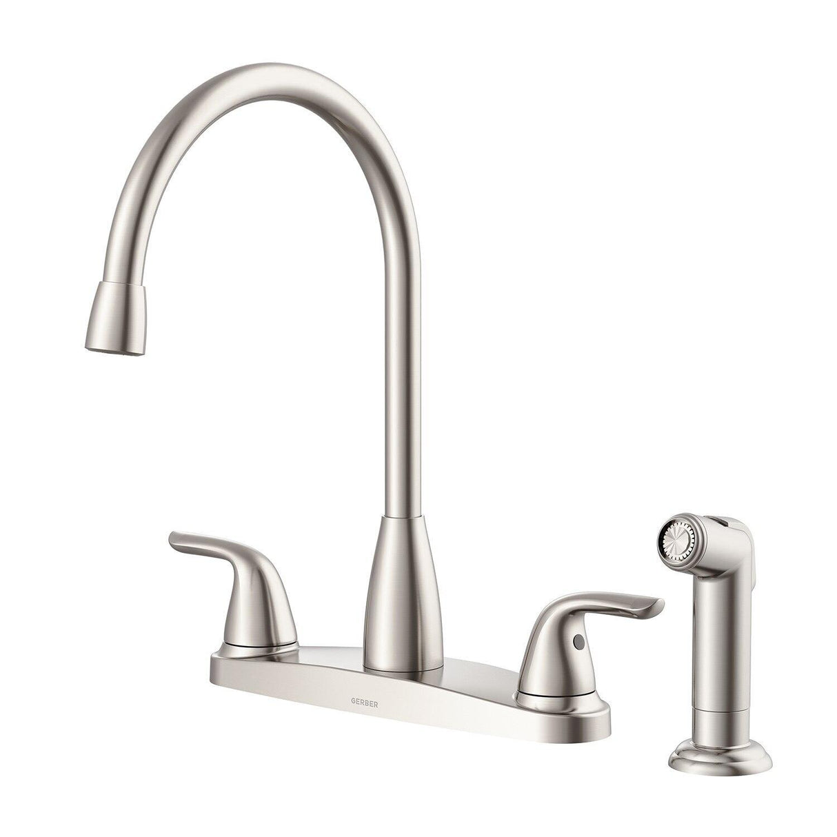 Gerber G0040167 Viper Two Handle High Arc Kitchen Faucet W/sidespray - Chrome
