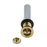 Push and Seal All Metal Drain in Brushed Gold