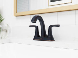 Pfister Tuscan Bronze 2-handle 4" Centerset Bathroom Faucet LG48-MCA0Y