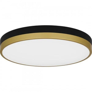 Quoizel WLN1615MBKG Weldin Flush mount led matte black gold Flush Mount