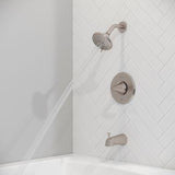 McAllen 1-Handle Tub & Shower Trim Kit in Spot Defense Brushed Nickel