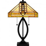 Quoizel TF6152MBK Tiffany Table lamp tiffany 2 lights matte black Table Lamp