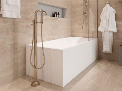 Pfister Polished Nickel 2-handle Tub Filler With Hand Shower LG6-1TNTD