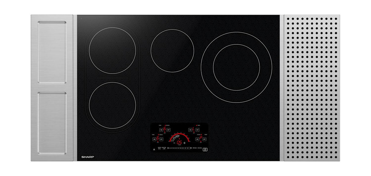 Sharp SCR3042FB 30" Electric Cooktop, 4 Heating Zones