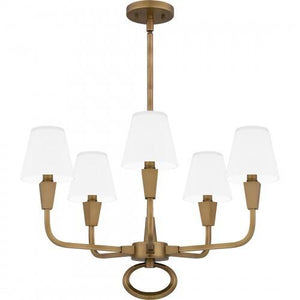 Quoizel MAO5026WS Mallory Chandelier 5 lights weathered brass Chandelier