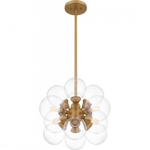 Quoizel GLI2820BWS Glinda Pendant 4 lights brushed weathered brass Pendant