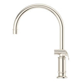 Port Haven 2-Handle Kitchen Faucet with Side Spray in Polished Nickel