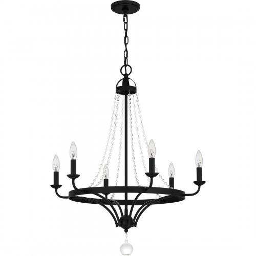 Quoizel ADL5026MBK Adelaide Chandelier 6 lights matte black Chandelier