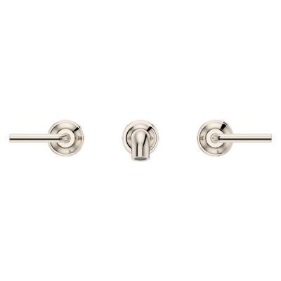 Pfister Polished Nickel 2-handle Wall Mount Bathroom Faucet LG49-TNT2D