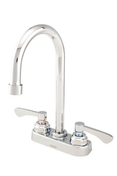 Gerber GC444554 Chrome Commercial Two Handle Centerset Lavatory Faucet W/ GOOSENECK...