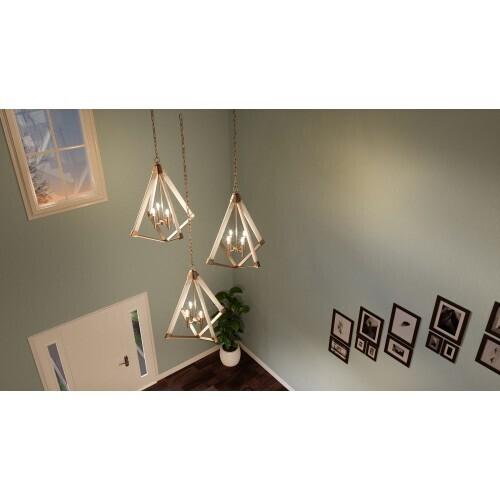 Quoizel VP5204WS Viewpoint Foyer 4lt weathered brass Pendant