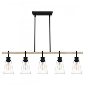 Quoizel KGB142EK Kingsbridge Linear chandelier 5 lights earth black Island Light