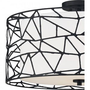 Quoizel QSF5274MBK Newcastle Semi flush 4 light matte black Semi-Flush Mount