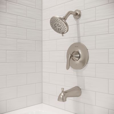 Pfister Brushed Nickel Weller 1-handle Tub & Shower, Trim Only LG89-8WRK