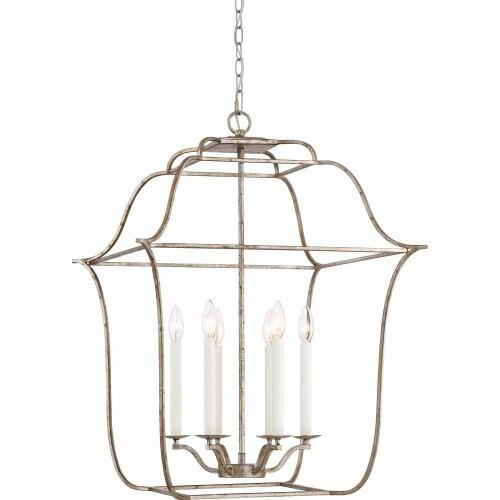 Quoizel GLY5206CS Gallery Foyer 6lt century silver leaf Pendant