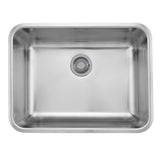 FRANKE GDX11023 Grande 24.75-in. x 18.7-in. 18 Gauge Stainless Steel Undermount Single Bowl Kitchen Sink - GDX11023 In Silk