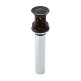 Push and Seal All Metal Drain in Matte Black