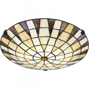 Quoizel TF5618MBK Tiffany Flush mount tiffany 2 lights matte black Flush Mount
