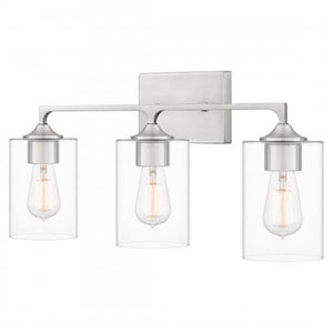 Quoizel PRC8624BN Prescott Bath 3 lights brushed nickel Bath Light