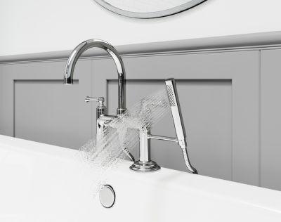 Pfister Polished Chrome Tisbury Deck Mounted Tub Filler LG6-2TBC