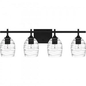 Quoizel LCY8629MBK Lucy Bath 4 lights matte black. Bath Light