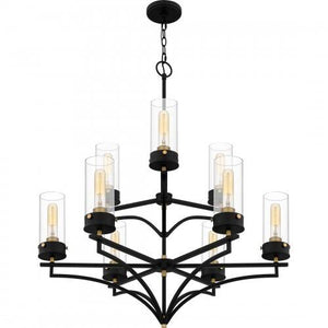 Quoizel HLS5031MBK Hillside Chandelier 9 lights matte black Chandelier