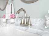 Saxton 2-Handle 4" Centerset Bathroom Faucet in Brushed Nickel