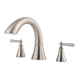 Saxton 2-Handle Complete Roman Tub Trim in Brushed Nickel