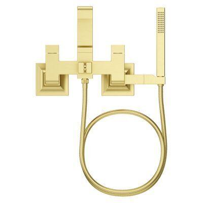 Pfister Brushed Gold Wall Mount Tub Filler Without Handles LG6-3VRVBG