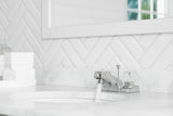 Pfirst Series 2-Handle 4" Centerset Bathroom Faucet with Blade Knobs in Polished Chrome
