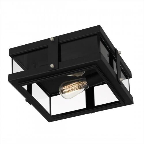 Quoizel QFL5347EK Beck Flushmount 2 lights earth black Flush Mount