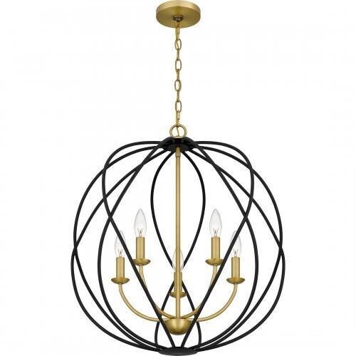 Quoizel BYN2824AB Bryn Pendant 5 lights aged brass Pendant