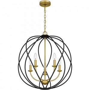 Quoizel BYN2824AB Bryn Pendant 5 lights aged brass Pendant