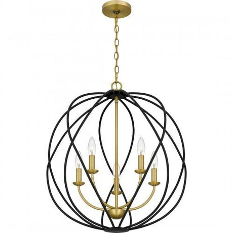 Quoizel BYN2824AB Bryn Pendant 5 lights aged brass Pendant