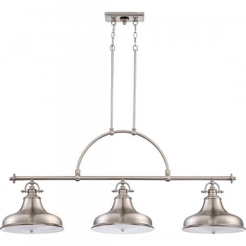 Quoizel ER353BN Emery Island chandelier brsh nikl 3lts Island Light