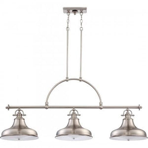 Quoizel ER353BN Emery Island chandelier brsh nikl 3lts Island Light